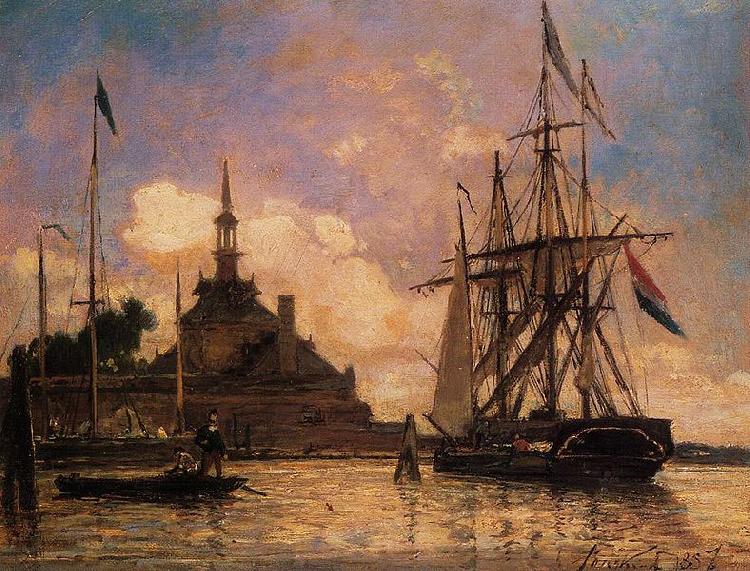 Johan Barthold Jongkind The Port of Rotterdam Germany oil painting art